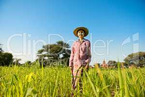 Young Asian female farmer