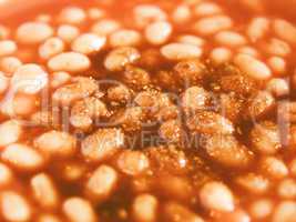 Retro looking Baked beans