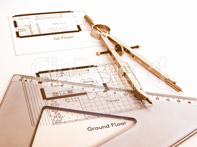 Technical drawing vintage