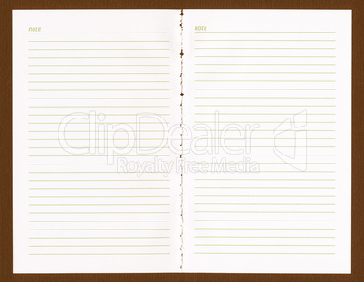 Blank notebook page vintage