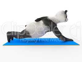push-ups by animal character athlete illustration