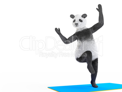 animal character personage panda dancing modern