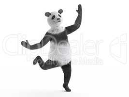 animal character personage panda dancing modern