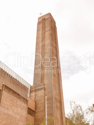 Retro looking Tate Modern in London