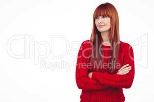 Hipster woman with arms crossed