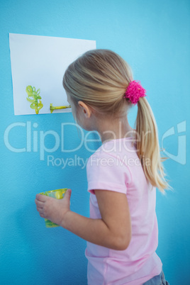 Cute girl painting