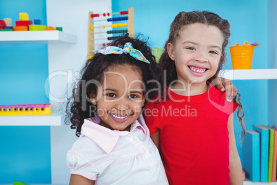 Cute girls smiling at the camera