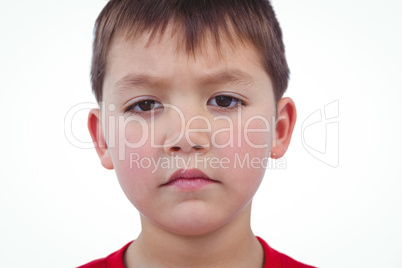 Portrait of unsmiling boy looking at camera