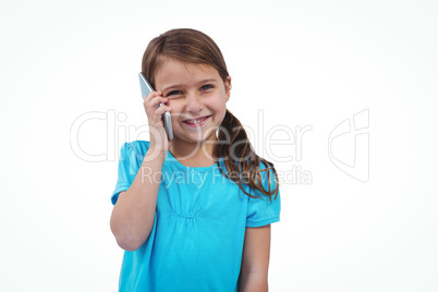 Cute girl on a phone call Cute girl on a phone call