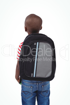 Standing boy with backpack