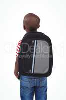 Standing boy with backpack