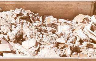 Demolition waste debris vintage