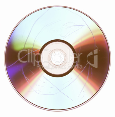 Dust and scratches on CD DVD vintage