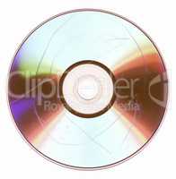 Dust and scratches on CD DVD vintage