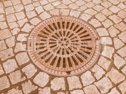 Manhole detail vintage