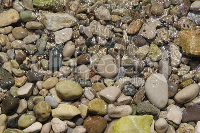 Stones under the water