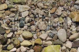 Stones under the water