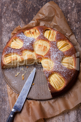 Closeup von einem Apfelkuchen