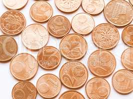 Euro coins vintage