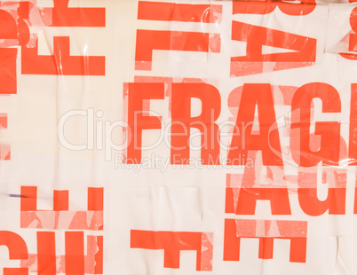 Fragile packet parcel vintage