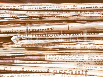 Newspapers vintage