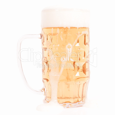 Retro looking German beer glass