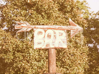 Bar sign vintage