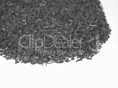 Black and white Loose tea heap