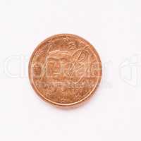 French 2 cent coin vintage