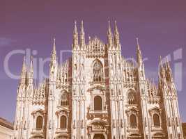 Retro looking Milan Cathedral