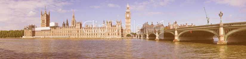 Retro looking View of London