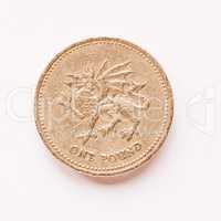 UK 1 Pound coin vintage