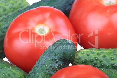 cucumber and  tomato