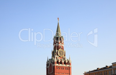 Kremlin tower on sky background