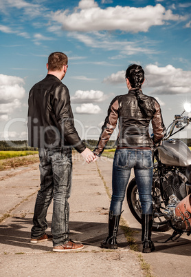 Bikers couple