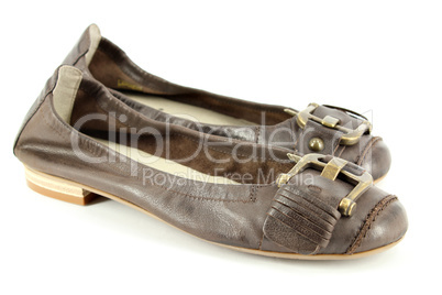 women leather flat shoes