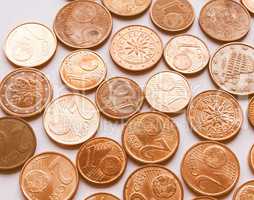 Euro coins vintage