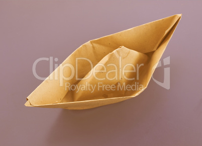 Paper boat vintage