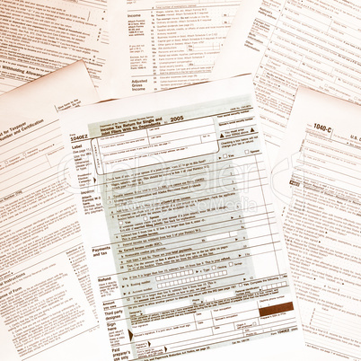 Tax forms vintage