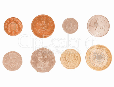 Pound coin series vintage