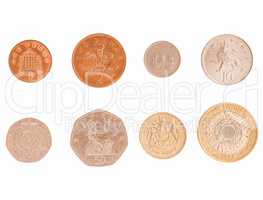 Pound coin series vintage