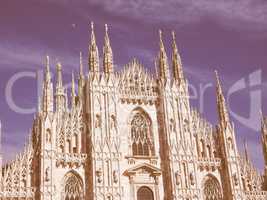 Retro looking Milan Cathedral