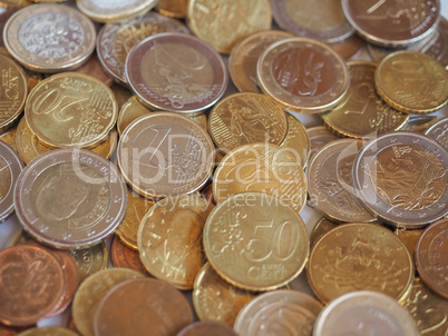 Euro coins background