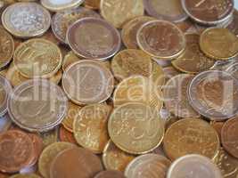 Euro coins background