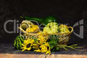 Still life with vegetables