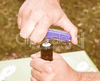 Bottle opening vintage