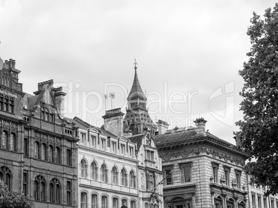 Black and white Big Ben in London