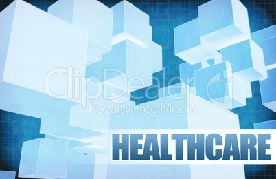 Healthcare on Futuristic Abstract