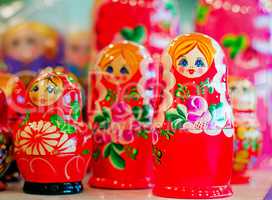 Traditional Russian toys for children - nested doll dolls.