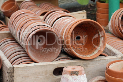 Old flower pots